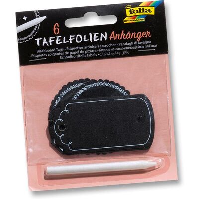 Folia, Geschenkverpackung, Tafelfolie Anhänger 39101 mit Specksteinstift (6x) Folia, Geschenkverpackung, Tafelfolie Anhänger 39101 mit Specksteinstift (6x)