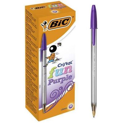 Bic, Schreibstifte, Kugelschreiber Cristal 20 Stück Lila (20x) Bic, Schreibstifte, Kugelschreiber Cristal 20 Stück Lila (20x)