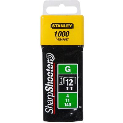 Stanley Büroklammer, Klammern Typ G (12mm) (1000x) Stanley Büroklammer, Klammern Typ G (12mm) (1000x)