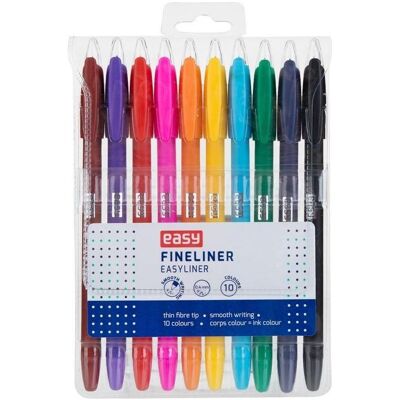 Easy, Schreibstifte, Fineliner 10 Farben EINFACH (10x) Easy, Schreibstifte, Fineliner 10 Farben EINFACH (10x)