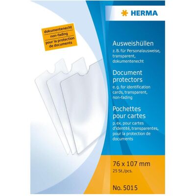 Herma Mappe, Ausweishülle PP 76x107mm (7.6 x 10.7 cm, 25x) Herma Mappe, Ausweishülle PP 76x107mm (7.6 x 10.7 cm, 25x)