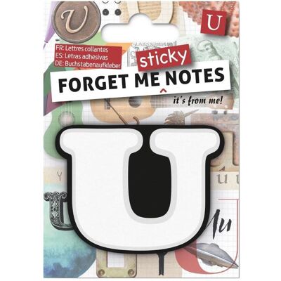 IF, Haftnotiz, Vergiss mich, Haftnotizkarten, selbstklebender Buchstabe U IF, Haftnotiz, Vergiss mich, Haftnotizkarten, selbstklebender Buchstabe U