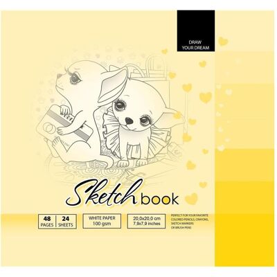 Fresh, Heft + Block, Skizzenbuch 200x200/48K 100g TW (200x200, Blanko) Fresh, Heft + Block, Skizzenbuch 200x200/48K 100g TW (200x200, Blanko)