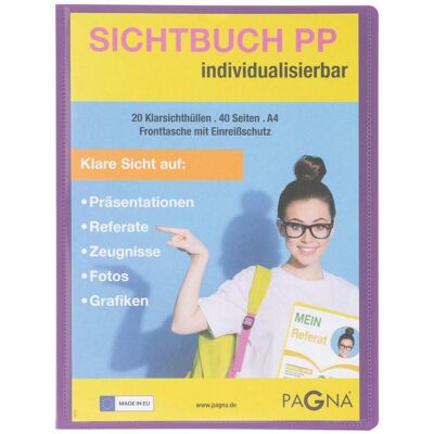 Pagna, Mappe, School Sichtbuch DIN A4, 20 Hüllen lila (A4, 1x) Pagna, Mappe, School Sichtbuch DIN A4, 20 Hüllen lila (A4, 1x)