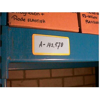 Brady, Etiketten, Kleine Einschubhüllen mit magnet. Streifen, Gelb, 58 x 100mm (20er Pack) Brady, Etiketten, Kleine Einschubhüllen mit magnet. Streifen, Gelb, 58 x 100mm (20er Pack)