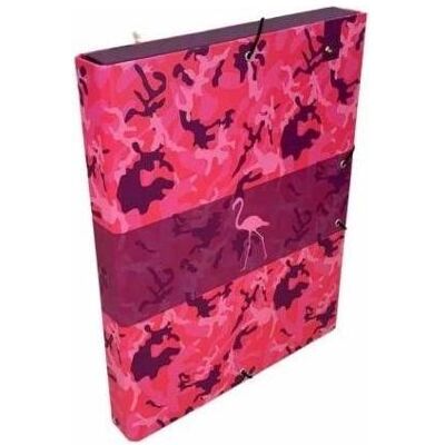 BEE, Mappe, Ordnerbox A4 für Gummiband Camouflage Pink (A4) BEE, Mappe, Ordnerbox A4 für Gummiband Camouflage Pink (A4)