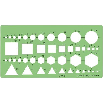 Linex, Lineal, Kombinationsschablone (19.50 cm, Kunststoff) Linex, Lineal, Kombinationsschablone (19.50 cm, Kunststoff)