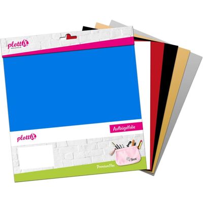 PlottiX, Schneideplotter Zubehör, PremiumFlex 30cm x 30cm Bundle 1 (6 Folien) PlottiX, Schneideplotter Zubehör, PremiumFlex 30cm x 30cm Bundle 1 (6 Folien)