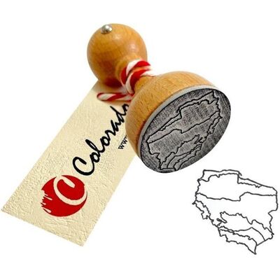 Dumel, Stempel, Briefmarkenkarte von Polen - Reliefstreifen Dumel, Stempel, Briefmarkenkarte von Polen - Reliefstreifen