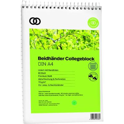 Soennecken, Heft + Block, Notizblock oeco DIN A4 liniert 80 Bl. (A4, Liniert) Soennecken, Heft + Block, Notizblock oeco DIN A4 liniert 80 Bl. (A4, Liniert)