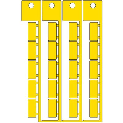 Brady, Etiketten, Selbstklebende Kennzeichnung, gelb, 9 x 20 mm Brady, Etiketten, Selbstklebende Kennzeichnung, gelb, 9 x 20 mm