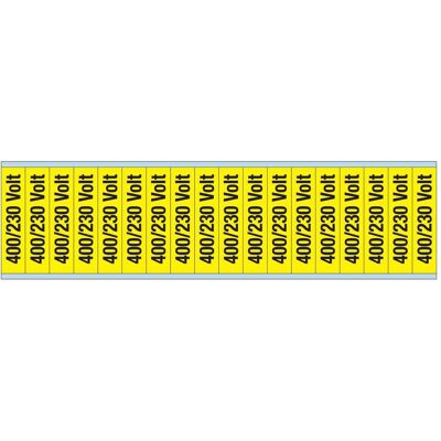 Brady, Etiketten, Kennzeichnungen für Leitungen und Stromspannung, 400 Volt, 230 V Brady, Etiketten, Kennzeichnungen für Leitungen und Stromspannung, 400 Volt, 230 V