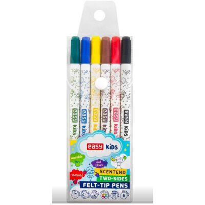 Easy, Marker, Löschbare Duftmarker, doppelseitig, 6 Farben (6x) Easy, Marker, Löschbare Duftmarker, doppelseitig, 6 Farben (6x)