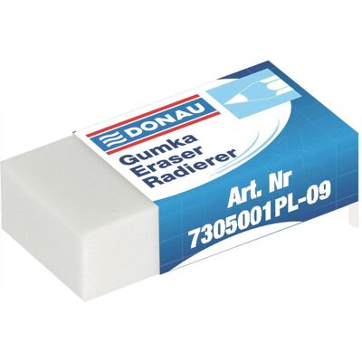 Donau, Korrekturmittel, Universal-radiergummi, 41x21x11mm, weiss Donau, Korrekturmittel, Universal-radiergummi, 41x21x11mm, weiss