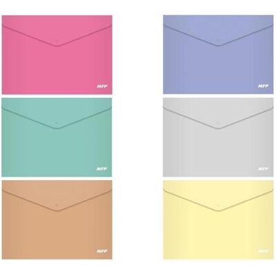MFP Paper, Mappe, Umschlagmappe mit Druckknopfverschluss A4 PP Pastellmix (A4) MFP Paper, Mappe, Umschlagmappe mit Druckknopfverschluss A4 PP Pastellmix (A4)