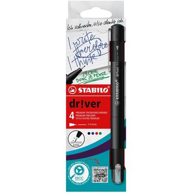 STABILO, Schreibstifte, Driver Fine 0.4 Mm 4er Etui (4x) STABILO, Schreibstifte, Driver Fine 0.4 Mm 4er Etui (4x)