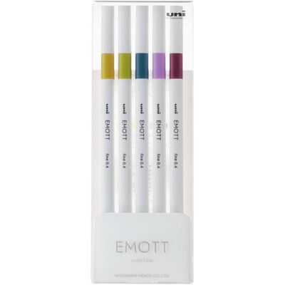 Uni-ball, Schreibstifte, Faserschreiber Emott Retro 0.4 mm, 5er-Set (5x) Uni-ball, Schreibstifte, Faserschreiber Emott Retro 0.4 mm, 5er-Set (5x)