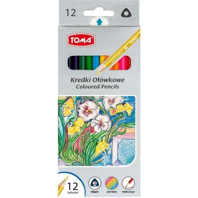 TOM, Bleistift, Dreieckige Bleistifte 12 Farben TOMA (12x) TOM, Bleistift, Dreieckige Bleistifte 12 Farben TOMA (12x)