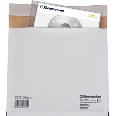 Soennecken, Versandtasche + Luftpolstertasche, CD/DVD Versandtasche Grammatur: 270 g/m² Fenster vorhanden: Nein (1 Stk.) Soennecken, Versandtasche + Luftpolstertasche, CD/DVD Versandtasche Grammatur: 270 g/m² Fenster vorhanden: Nein (1 Stk.)