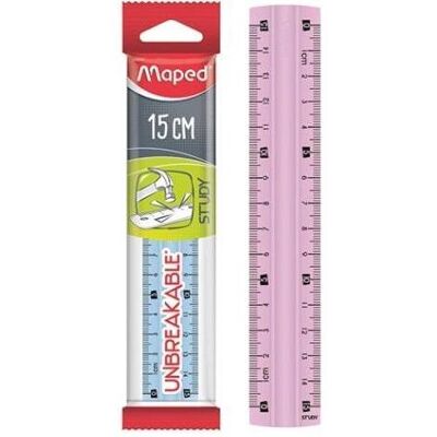 Maped, Lineal, Study unzerbrechliches Lineal 15cm Mix aus 2 Farben (15 cm, Kunststoff) Maped, Lineal, Study unzerbrechliches Lineal 15cm Mix aus 2 Farben (15 cm, Kunststoff)