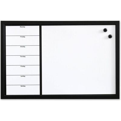 Naga, Präsentationstafel, Magnetisk ugetavle whiteboard 60 x 40 cm dansk Hvid 40x2x60mm (1stk) (60 x 40 cm) Naga, Präsentationstafel, Magnetisk ugetavle whiteboard 60 x 40 cm dansk Hvid 40x2x60mm (1stk) (60 x 40 cm)