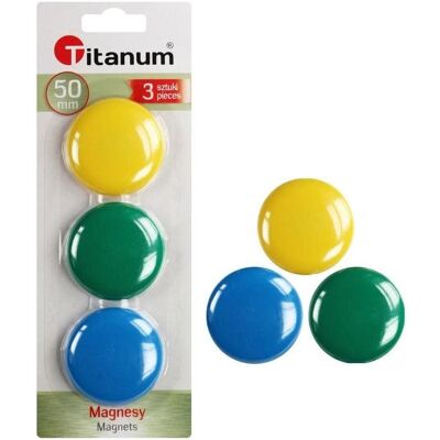 Titanum, Magnet, 50mm Whiteboard-Magnete, 3 Stk Titanum, Magnet, 50mm Whiteboard-Magnete, 3 Stk