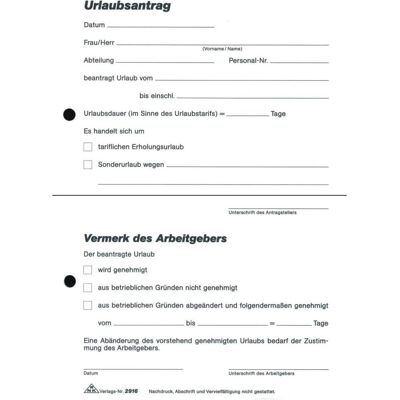 Rnk, Formular, Urlaubsantrag (80x) Rnk, Formular, Urlaubsantrag (80x)