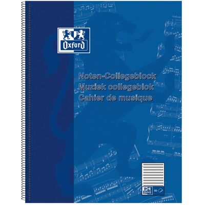 Oxford, Heft + Block, Noten-Collegeblock (Spezial, Speziallineatur, Weicher Einband) Oxford, Heft + Block, Noten-Collegeblock (Spezial, Speziallineatur, Weicher Einband)