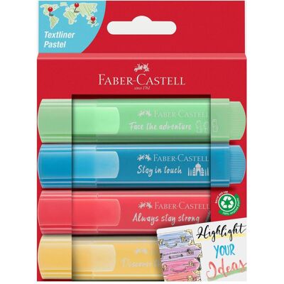 Faber-Castell, Marker, PASTELL - Textmarker (4x) Faber-Castell, Marker, PASTELL - Textmarker (4x)