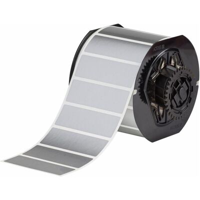Brady, Etikettenrolle, B33-18-413, Polyester, Silber, 76.20 x 25.40 mm, permanent (1500 E.) (76.20 mm) Brady, Etikettenrolle, B33-18-413, Polyester, Silber, 76.20 x 25.40 mm, permanent (1500 E.) (76.20 mm)