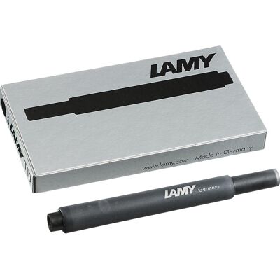 Lamy, Ersatzpatronen + Tintenfass, Tintenpatrone T10, Inhalt 1,25 ml, schwarz oder blau, 5 Stück (Blau, Schwarz, 5 Stk.) Lamy, Ersatzpatronen + Tintenfass, Tintenpatrone T10, Inhalt 1,25 ml, schwarz oder blau, 5 Stück (Blau, Schwarz, 5 Stk.)