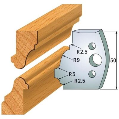 CMT, Cutter, 690.558 Profilmesserpaar Höhe 50 mm Nummer 558 CMT, Cutter, 690.558 Profilmesserpaar Höhe 50 mm Nummer 558