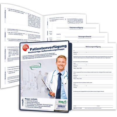 Rnk, Formular, Mappe "Meine Patientenverfügung", für 1 Person, DIN A4, dunkelblau Rnk, Formular, Mappe "Meine Patientenverfügung", für 1 Person, DIN A4, dunkelblau