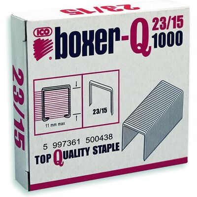 Ico, Büroklammer, Klammern Boxer, 23/15, verzinkt, 1000 Stck (1000x) Ico, Büroklammer, Klammern Boxer, 23/15, verzinkt, 1000 Stck (1000x)