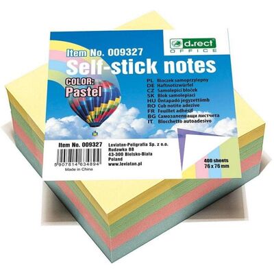 D.Rect, Haftnotiz, Selbstklebender Block 76x76mm Pastell (76 x 76 mm) D.Rect, Haftnotiz, Selbstklebender Block 76x76mm Pastell (76 x 76 mm)