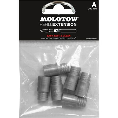 Molotow, Ersatzpatronen + Tintenfass, Nachfüllhilfe Serie A VE=6 Stück (6 Stk.) Molotow, Ersatzpatronen + Tintenfass, Nachfüllhilfe Serie A VE=6 Stück (6 Stk.)