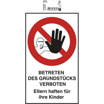Exacompta, Informationsschild, Schild betreten verboten Exacompta, Informationsschild, Schild betreten verboten