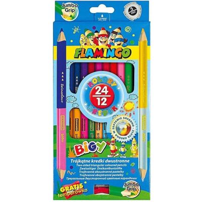 Titanum, Bleistift, Doppelseitige Jumbo-Bleistifte, 12/24 Farben (12x) Titanum, Bleistift, Doppelseitige Jumbo-Bleistifte, 12/24 Farben (12x)