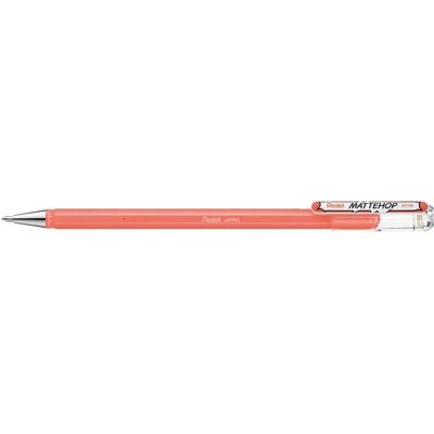 Pentel, Schreibstifte, Mattehop Gelschreiber koralle 0,5 mm, Schreibfarbe: orange, 1 St. (1x) Pentel, Schreibstifte, Mattehop Gelschreiber koralle 0,5 mm, Schreibfarbe: orange, 1 St. (1x)