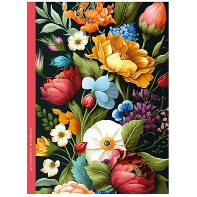 Fresh, Heft + Block, Dekoratives Notizbuch 143x200/48K Raster TW Flora (A5, Gepunktet, Harter Einband) Fresh, Heft + Block, Dekoratives Notizbuch 143x200/48K Raster TW Flora (A5, Gepunktet, Harter Einband)