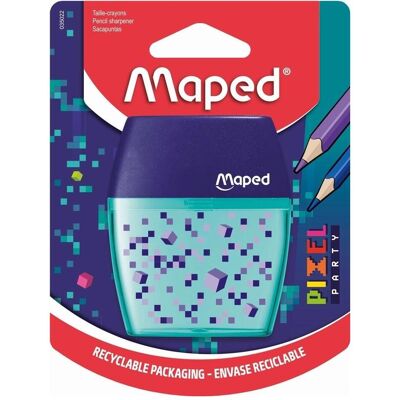 Maped, Spitzer, Dosenspitzer doppelt PIXEL PARTY lila Maped, Spitzer, Dosenspitzer doppelt PIXEL PARTY lila