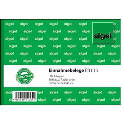 Sigel, Formular, Einnahmebeleg Formular Papierformat: DIN A6 quer Grammatur: 60 g/m² (50x) Sigel, Formular, Einnahmebeleg Formular Papierformat: DIN A6 quer Grammatur: 60 g/m² (50x)