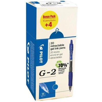 Pilot, Schreibstifte, Gelpen g2 medium blå aeske a 20 stk (20x) Pilot, Schreibstifte, Gelpen g2 medium blå aeske a 20 stk (20x)