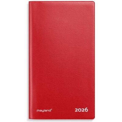 Mayland-Burde, Kalender, Index Planner kalendarz miesięczny czerwony vinyl 2026 Mayland-Burde, Kalender, Index Planner kalendarz miesięczny czerwony vinyl 2026