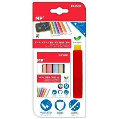 Teka, Malstifte, Farbige Kreide mit Griff, 12 Farben (12x) Teka, Malstifte, Farbige Kreide mit Griff, 12 Farben (12x)