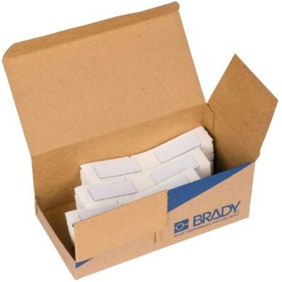 Brady, Etikettenrolle, BM-06-7593-WT, Aufgeschäumter Polyester, Weiss, glänzend, 45.00 x 15.00 mm, permanent, Grossro Brady, Etikettenrolle, BM-06-7593-WT, Aufgeschäumter Polyester, Weiss, glänzend, 45.00 x 15.00 mm, permanent, Grossro
