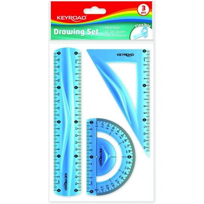 Keyroad, Lineal, Flexibles geometrisches set, mittelgross, anhänger, farbmischung (20 cm) Keyroad, Lineal, Flexibles geometrisches set, mittelgross, anhänger, farbmischung (20 cm)