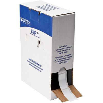 Brady, Etikettenrolle, BM-20-422, Polyester, Weiss, glänzend, 25.40 x 50.80 mm, permanent, Grossrolle (1000 E.) Brady, Etikettenrolle, BM-20-422, Polyester, Weiss, glänzend, 25.40 x 50.80 mm, permanent, Grossrolle (1000 E.)