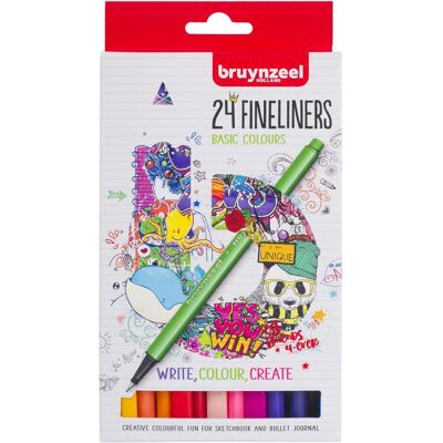 Bruynzeel, Malstifte, Fineliners (24x) Bruynzeel, Malstifte, Fineliners (24x)
