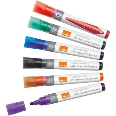 Nobo, Marker, Liquid Ink Boardmarker (6x) Nobo, Marker, Liquid Ink Boardmarker (6x)